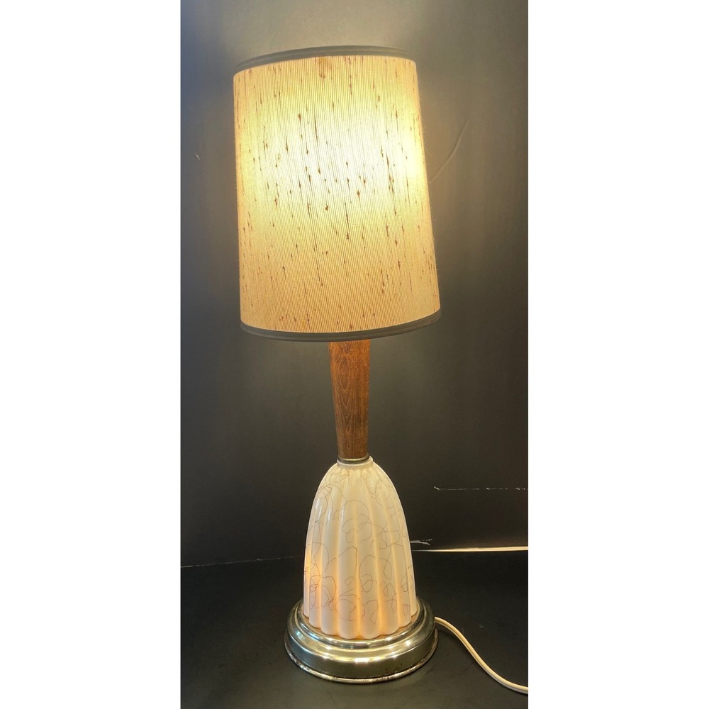 Vintage Mid Century Modern Atomic Ceramic Lamp Retro 1950s Lighting